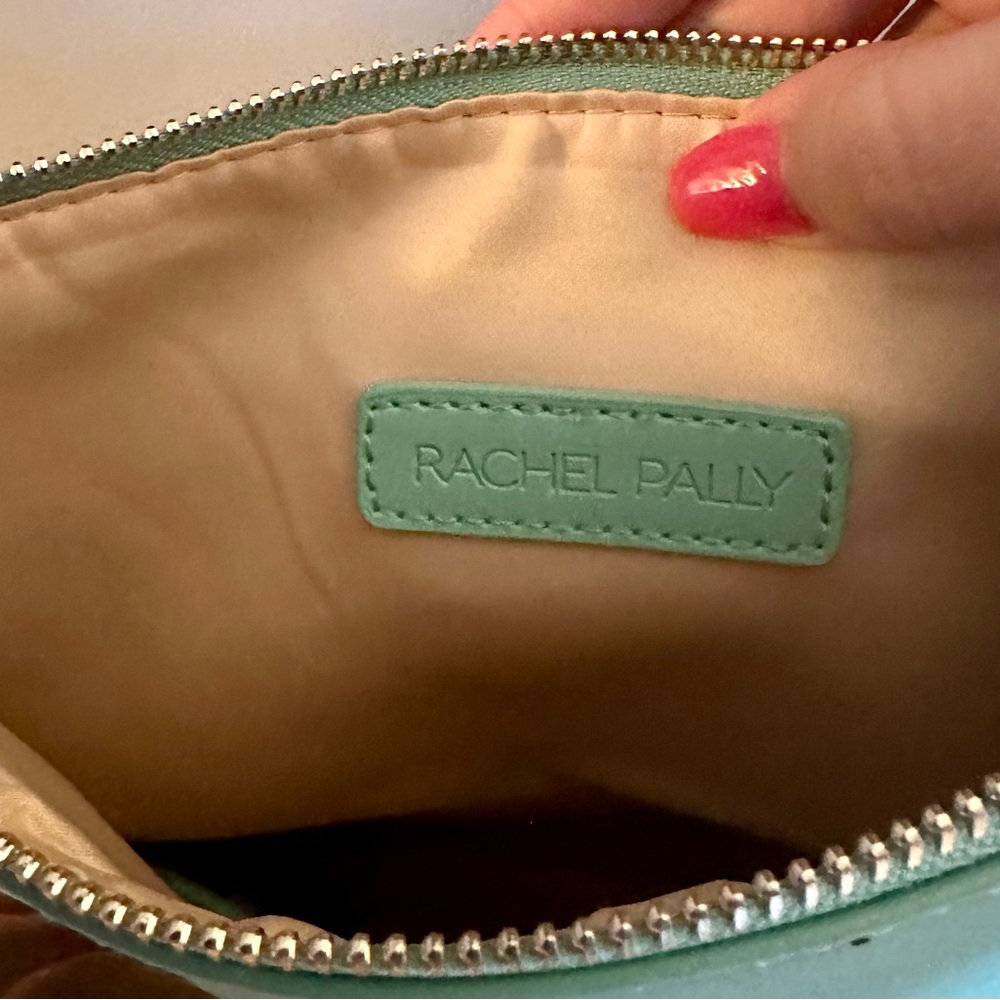 NWT Rachel Pally foldable faux leather clutch. - tropical fabric pink/mint green - Picture 9 of 10